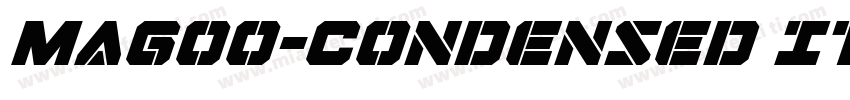 Magoo-Condensed Italic字体转换